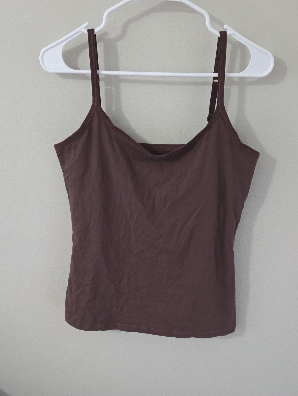 Women's Brown Spaghetti Strap Tank Top